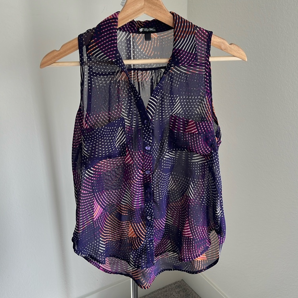 Purple Pattern Blouse